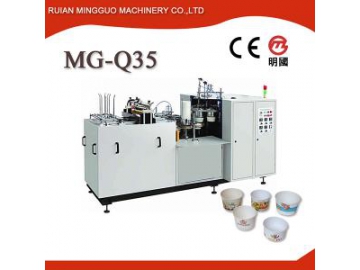 Máquina formadora de vasos de papel con revestimiento simple de PE MG-Q12
