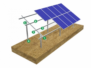 Soporte para paneles solares PV sobre suelo PGT8 