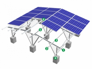 Soporte para paneles solares sobre suelo SPGT4 
