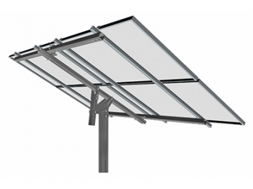 Soporte para placas solares sobre poste