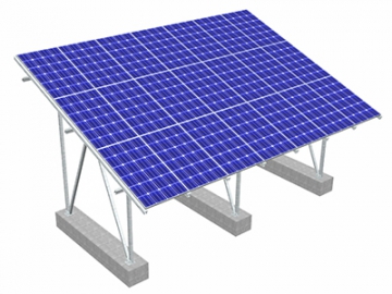 Soporte impermeable para paneles solares sobre suelo