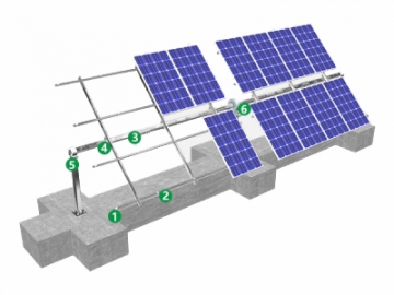 Seguidor solar horizontal de 1 eje