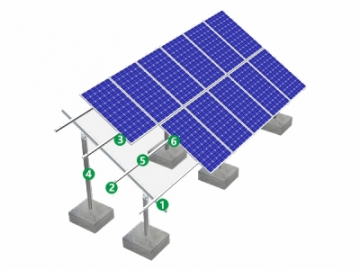 Soporte para paneles solares PV sobre suelo GT8