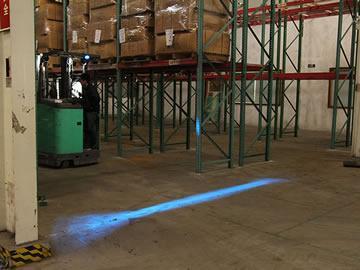 Luz de seguridad LED azul para montacargas de 4.4 pulgadas, F0419