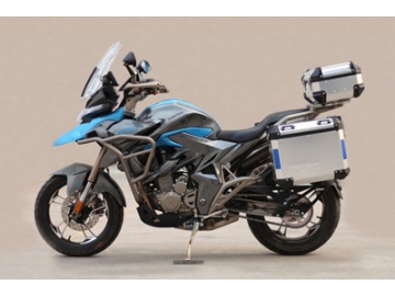 Equipaje de alforjas para motocicleta Cosmo-P2  (Incluye porta alforjas y cajas de aluminio laterales)