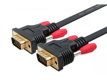 Cable VGA 15 pines, cable plano para computadora y TV