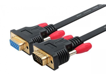 Cable VGA 15 pines, cable de extensión plano