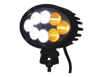 Luz LED combinada para montacargas con 3 LEDs ámbar y 5 LEDs blancos
