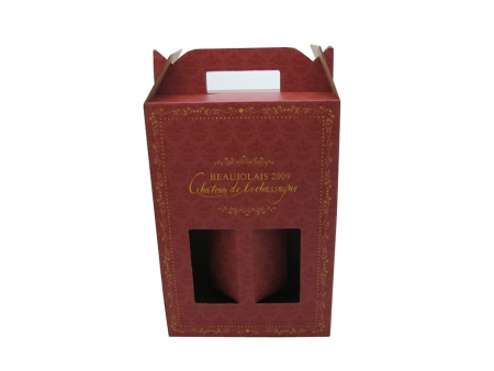 Caja de papel de dos piezas para vinos, caja de dos piezas