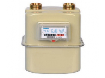 Medidor de gas tipo diafragma, con compensación de temperatura