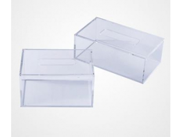 Caja de acrílico para pañuelos descartables