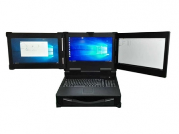 Computadora portátil robusta de 15.6” con 3 pantallas, QH-156PACIII