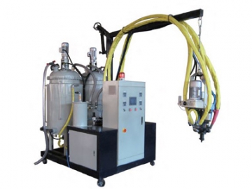 Máquina de inyección de elastómero de poliuretano, Serie F (2-3 componentes, temperatura media)