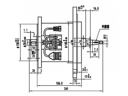 Motor DC de Imán Permanente sin Escobillas 1200W (3450 RPM), TF120BH; Motor para Control de Desplazamiento Vertical