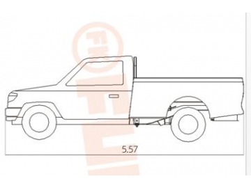 Camioneta de plataforma o puertas laterales abatible, FK6-15T