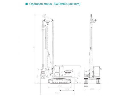 Perforadora Rotativa, SWDM60; Perforadora Rotativa Sobre Orugas