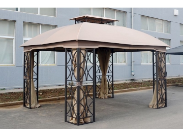 Cenador de techo suave (doble capa) con dosel de poliéster 12' x 10'