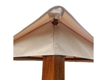 Cenador de techo suave con postes de acero galvanizado (con mosquitero) 10' x 10'