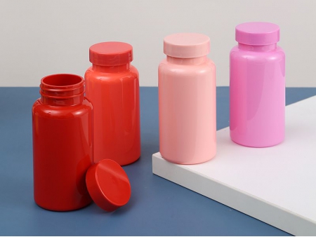 Frasco pastillero de Plástico (en tonos rojo y rosa) SP-1003