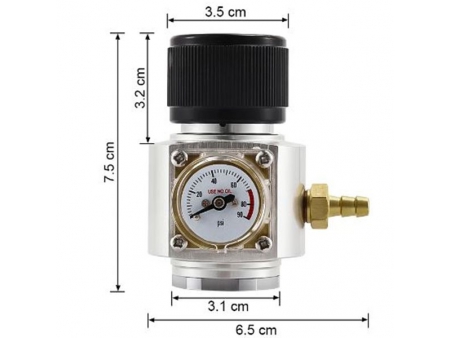 Regulador de CO2 Comercial de 90PSI para Botella de CO2 Sodastream (con Boquilla de 8mm)