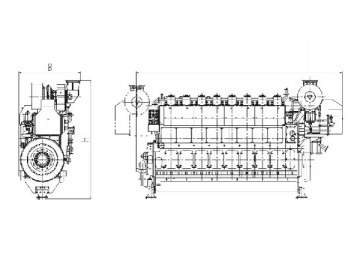Motor marino serie G26<br /> <small>(Motor marino diesel)</small>