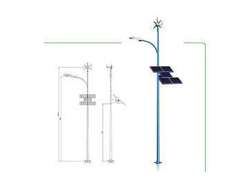 Farola híbrida solar y eólica