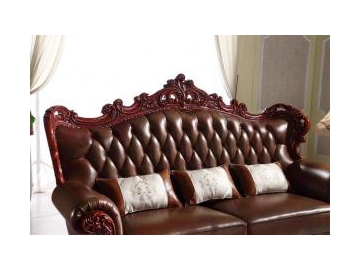 Sofá de piel estilo clásico europeo B188