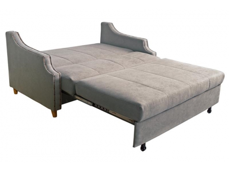 Sofá cama de tela plegable con lugar para almacenamiento