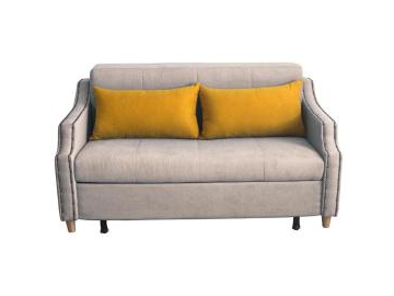Sofá cama de tela plegable con lugar para almacenamiento