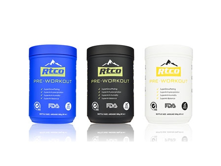 Lata Soft-touch RC004, envase de nutrición deportiva