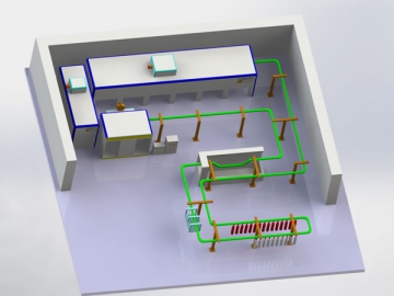 Línea de producción de pintura electrostática