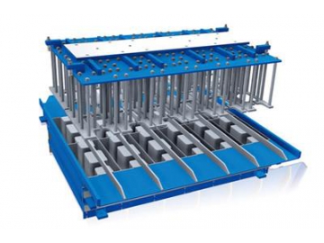Molde para bloques de hormigón y aserrín
