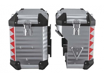 Equipaje de alforjas de motocicleta Max-Remus (Incluye porta alforjas y cajas de aluminio laterales)