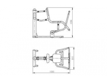 Aparato para ejercicios de Pulldown lateral para exterior