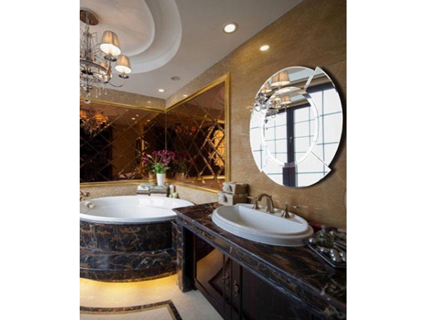 Espejo de pared redondo con marco para baño | Yingfeng | ETW International