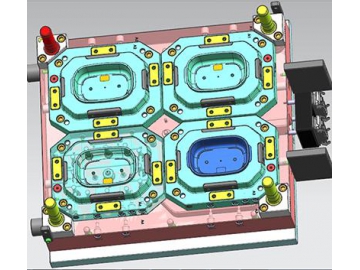 Moldes para contenedor desechable de alimentos de PP por canal caliente