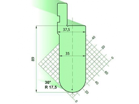Punzones 30°, Utillaje para plegadora Amada