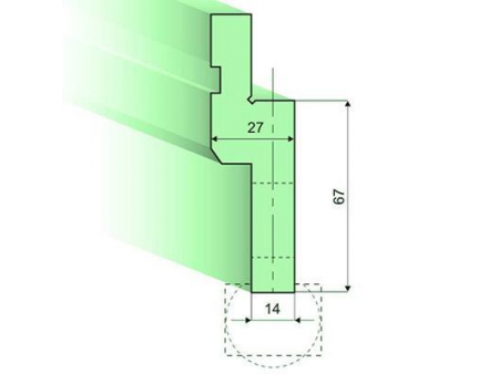 Punzones de radio con soporte R 7mm-50mm