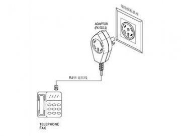 Adaptador telefónico, para Suecia