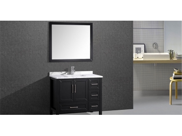 Mueble de Baño, Diseño Clásico 4 Cajones con Espejo Rectangular - IL-6503