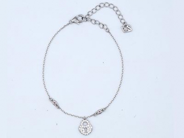 Pulsera, de Plata 925 con Dije en Forma de Candado