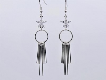 Aretes Largos, Estilo Bohemio de Plata 925