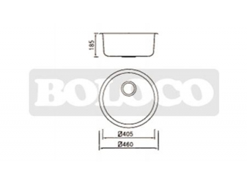 Fregadero de una cubeta de acero inoxidable con acabado satinado BL-871