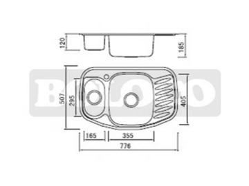 Fregadero de doble tina de acero inoxidable BL-915
