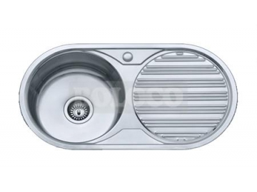 Fregadero de acero inoxidable con acabado recocido brillante BL-957