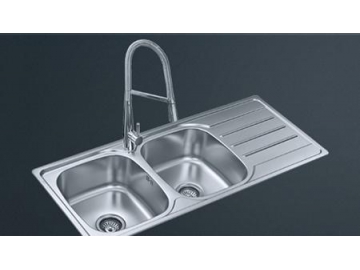Fregadero de doble tina de acero inoxidable BL-936