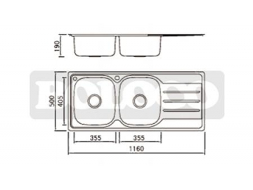 Fregadero de doble tina de acero inoxidable BL-936