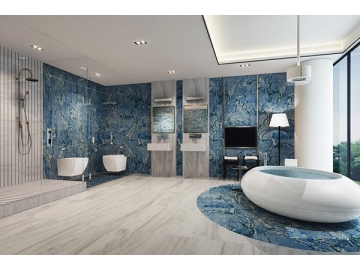 Azulejos de porcelana efecto mármol Volakas  (Azulejos de porcelana para paredes, baldosas de porcelana para pisos, azulejos para interiores, azulejos para exteriores)
