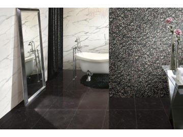 Azulejos efecto mármol Rose Notte (Azulejo de cerámica para pared, Baldosa de cerámica para piso, Baldosa de cerámica para interiores, Baldosa para exteriores) Azulejos efecto mármol Rose Notte (Azulejo de cerámica para pared, Baldosa de cerámica para piso, Baldosa de cerámica para interiores, Baldosa para exteriores)