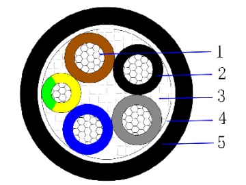 Cable multipolar no blindado AL/PVC/PVC 0.6/1kV